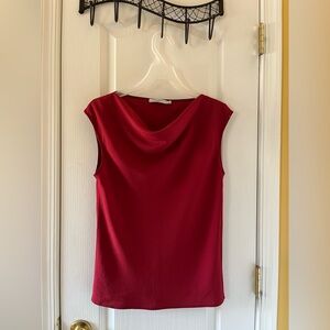 MM Lafleur Red Cowl Neck Blouse